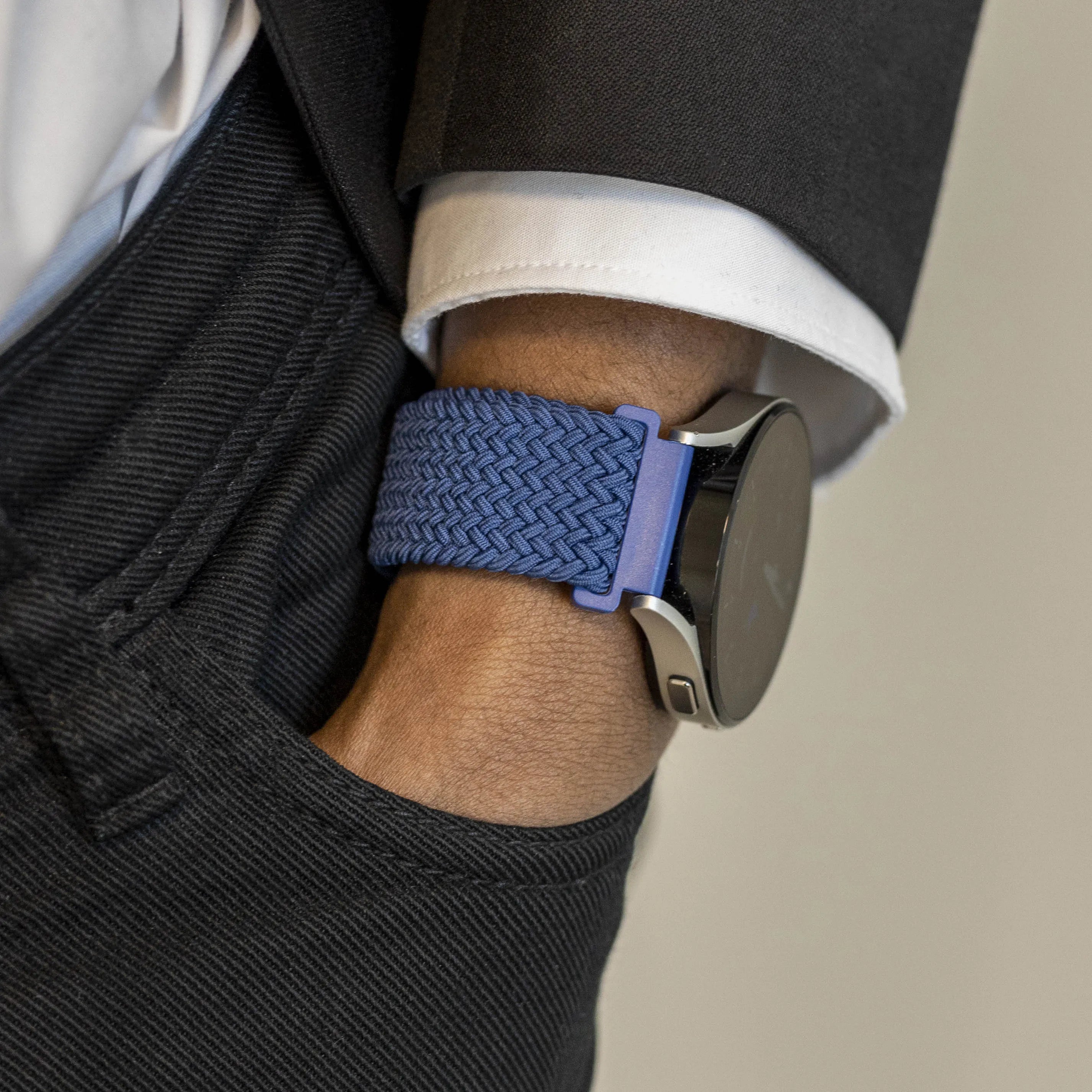 Bracelet tressé à maillons-P Coros Pace 4 (bleu)