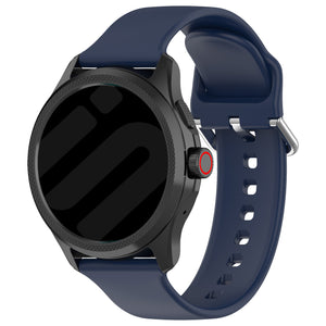 Universal 24mm Silicone Buckle Strap (Dark Blue)