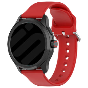 Universal 24mm Silicone Buckle Strap (Red)