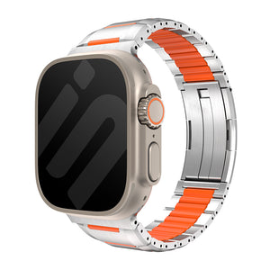Correa acero híbrido Apple Watch Ultra (titanio/naranja)