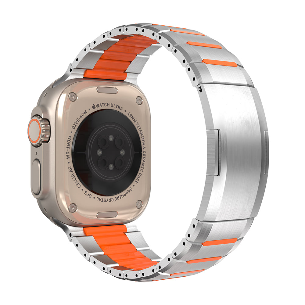 Correa acero híbrido Apple Watch Ultra (titanio/naranja)