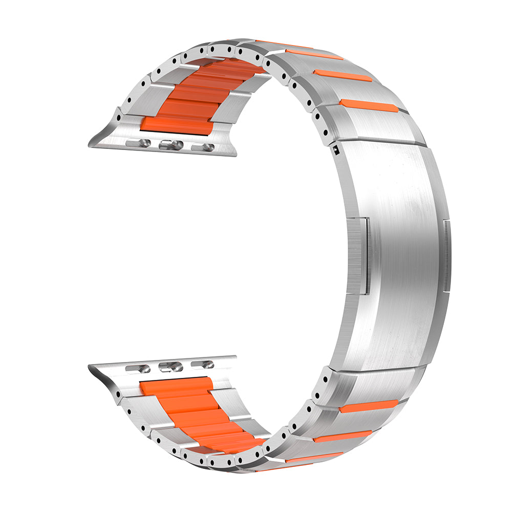 Correa acero híbrido Apple Watch Ultra (titanio/naranja)