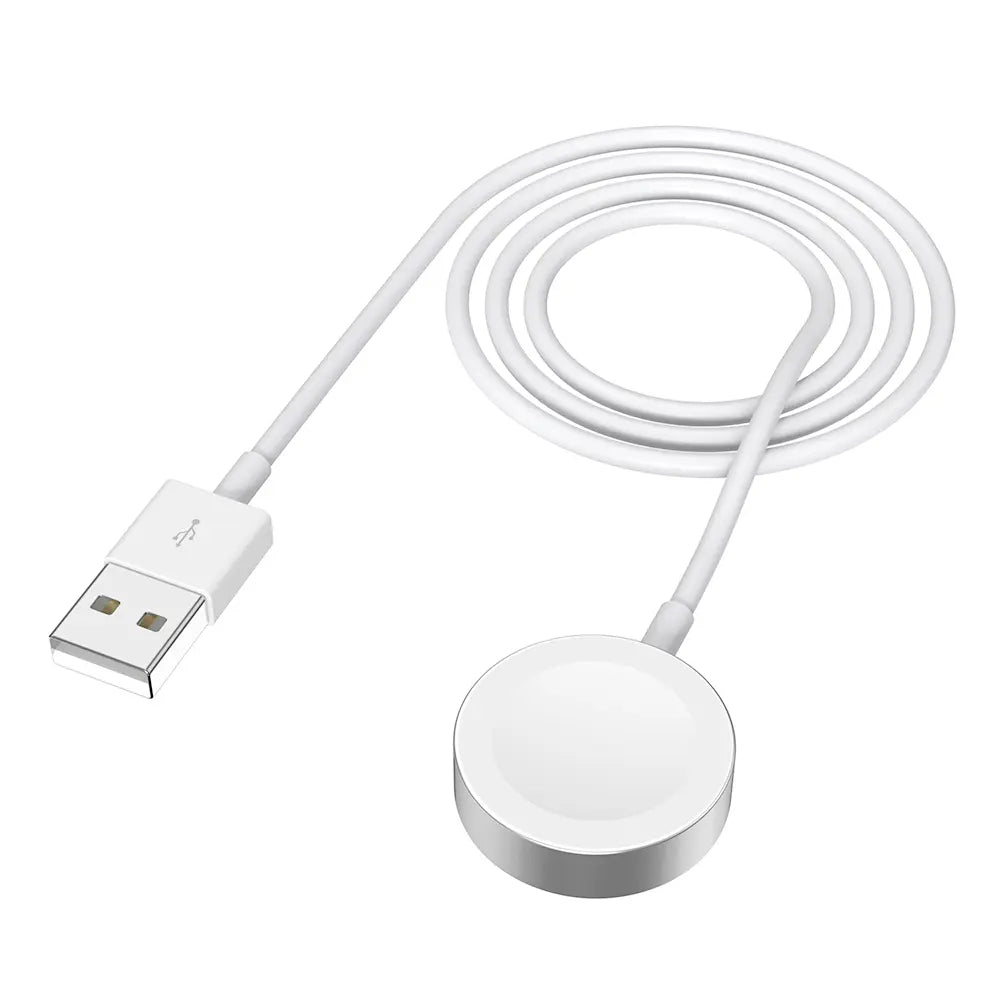 Strap-it USB-A Metal Apple Watch charger (White)