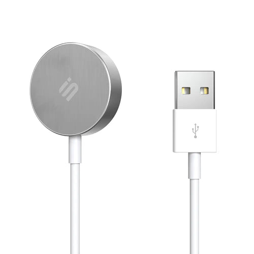 Strap-it USB-A Metal Apple Watch charger (White)
