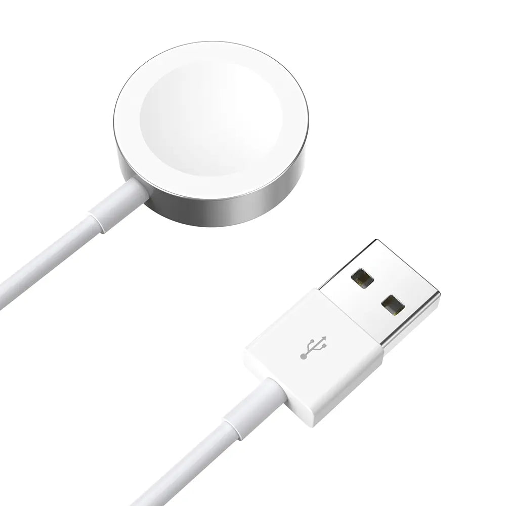 Strap-it USB-A Metal Apple Watch charger (White)