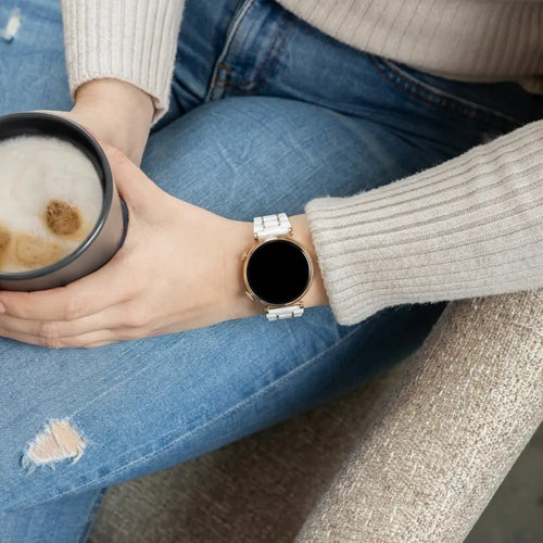 Huawei Watch GT 4 - 41mm Keramikarmband (Weiß/Gold)