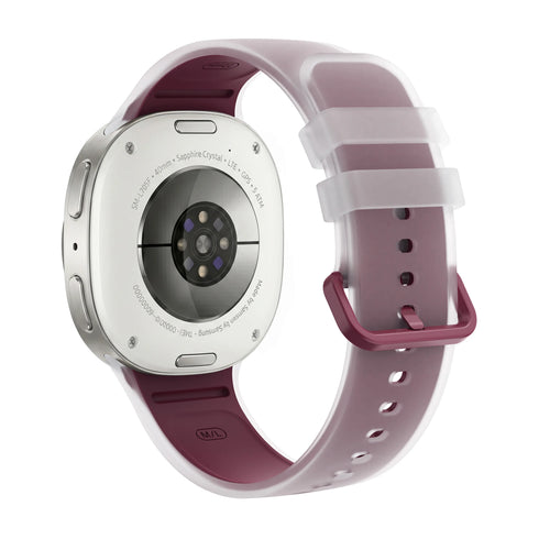 Samsung Galaxy Watch 8 - 44mm jelly siliconen band (wijnrood)