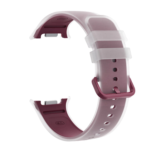 Samsung Galaxy Watch 8 - 44mm jelly siliconen band (wijnrood)