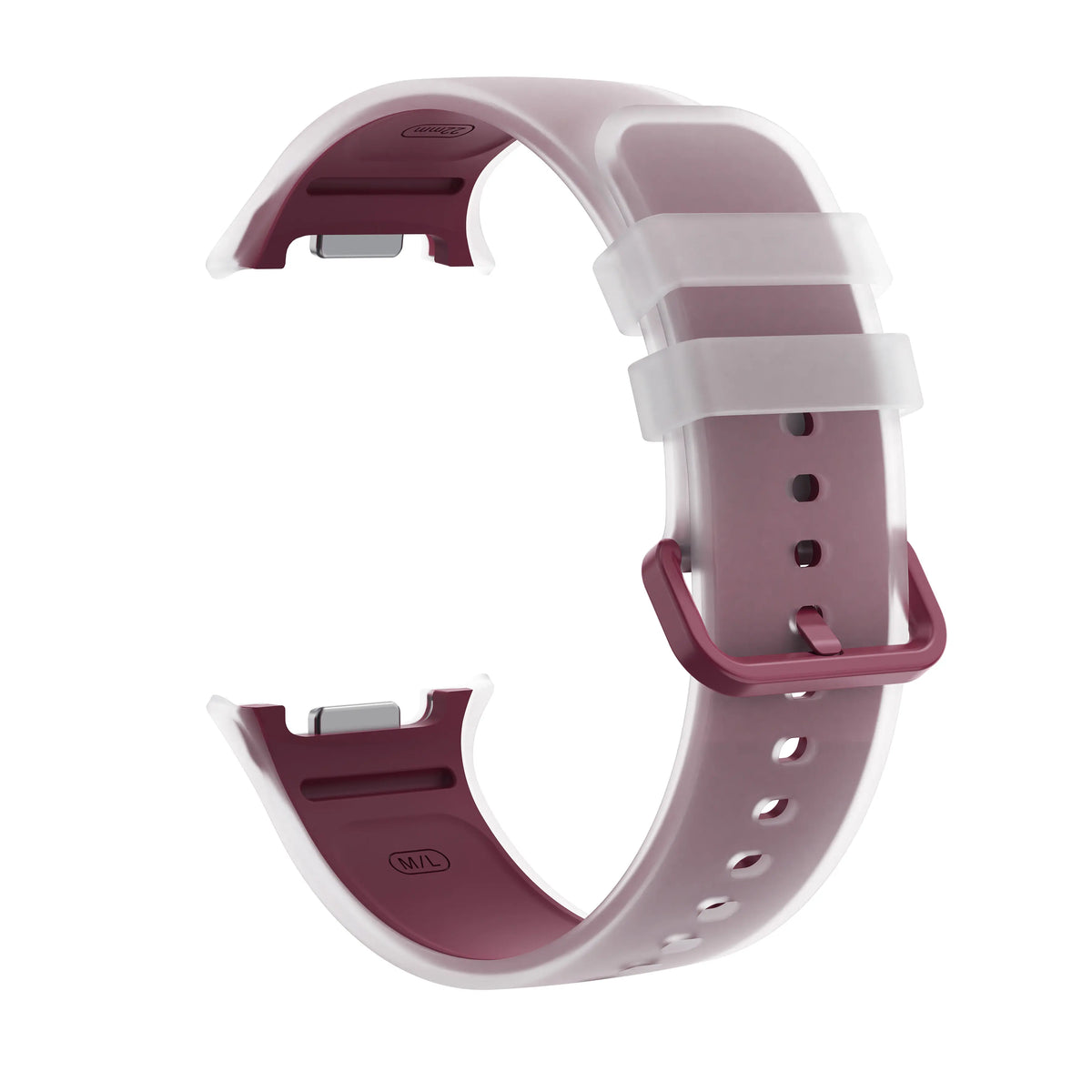 Samsung Galaxy Watch 8 - 44mm jelly siliconen band (wijnrood)