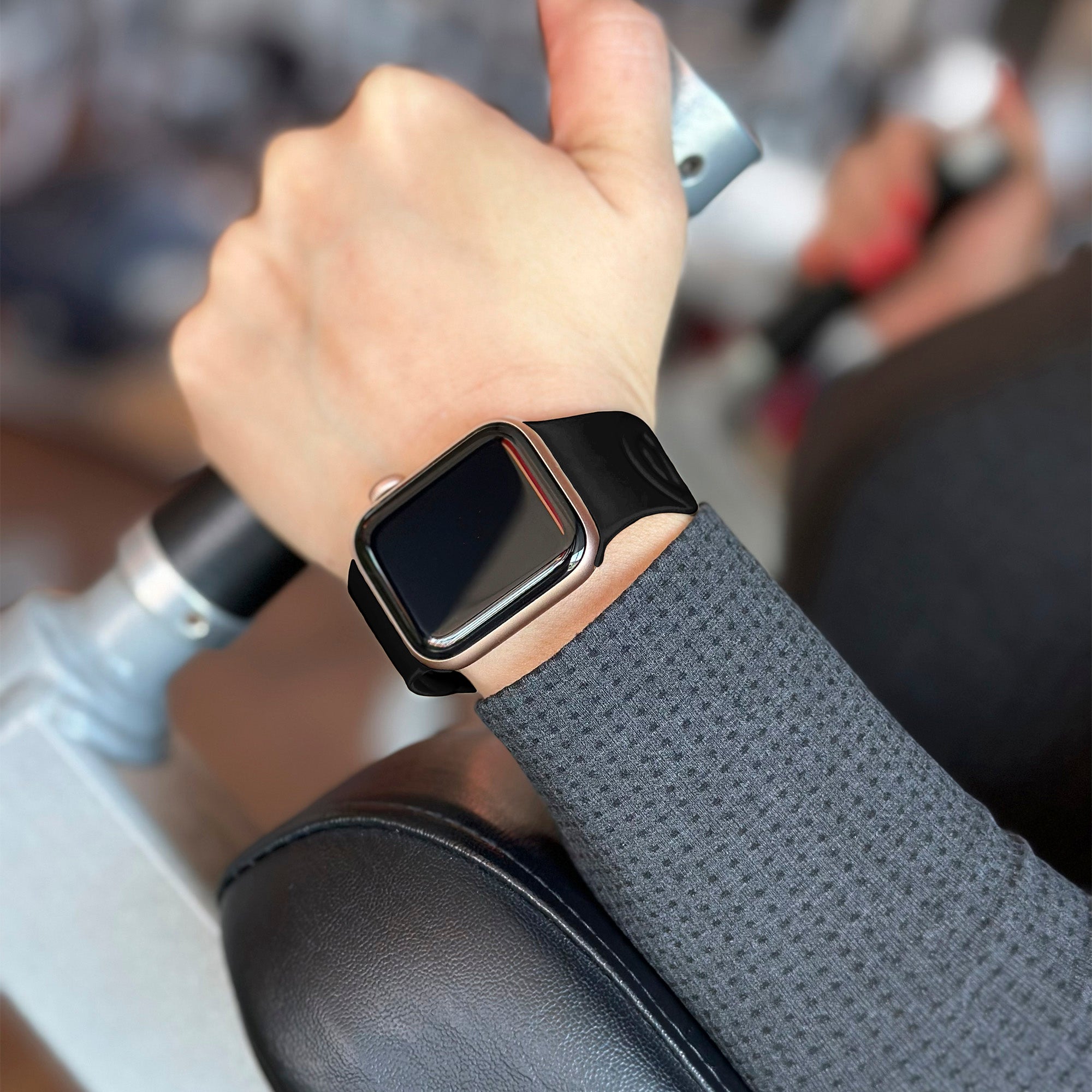 Correa silicona cadena Apple Watch (negro)