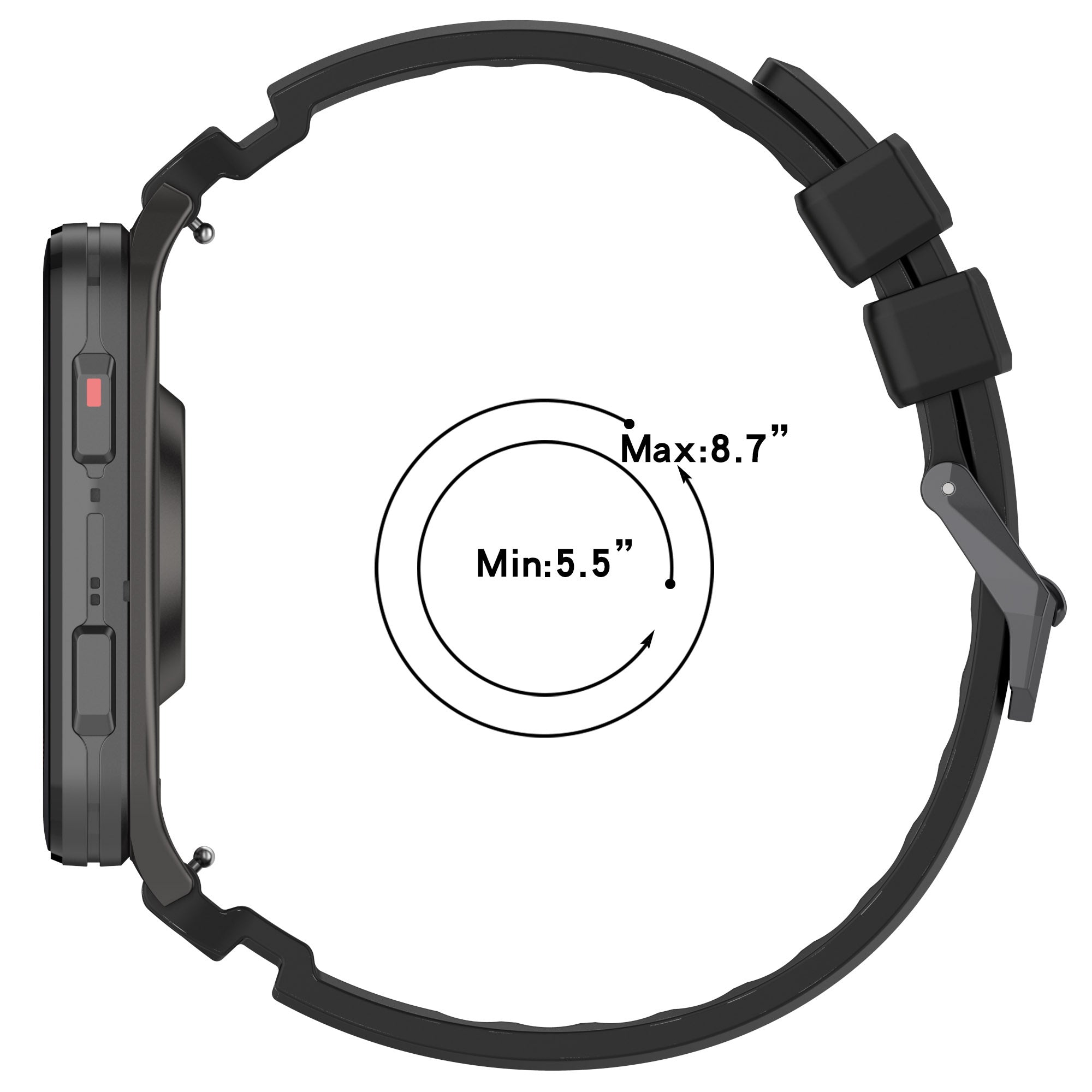Coros Nomad Silicone Strap (Black)