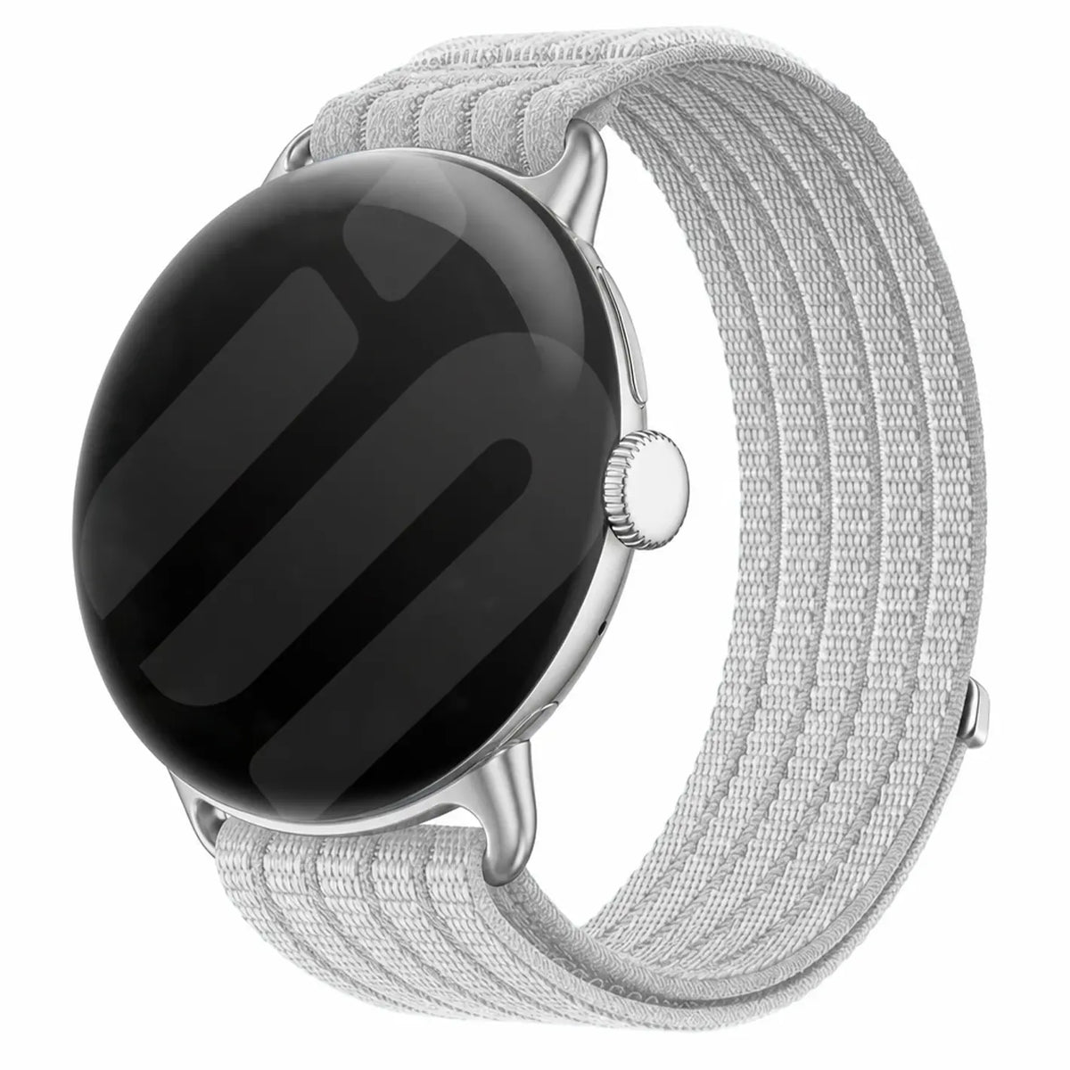 Google Pixel Watch 4 - 45mm Ultradünnes Nylonband (Hellgrau)