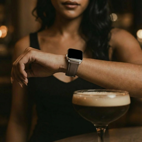 Apple Watch Slimfit Lederarmband (Dunkel Braun)