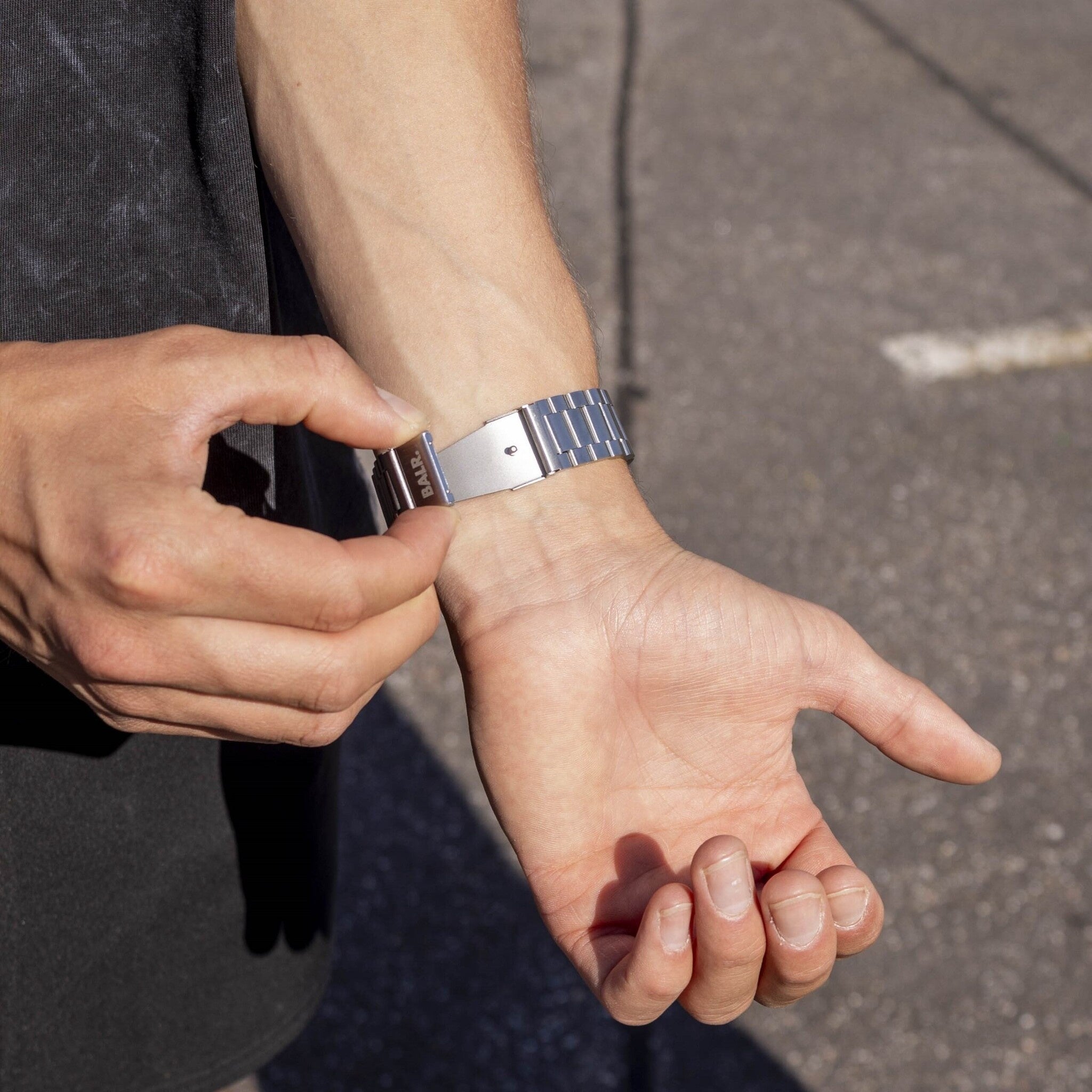 BALR Amazfit Bip 3 (Pro) Stahl Gliederarmband (Silber)