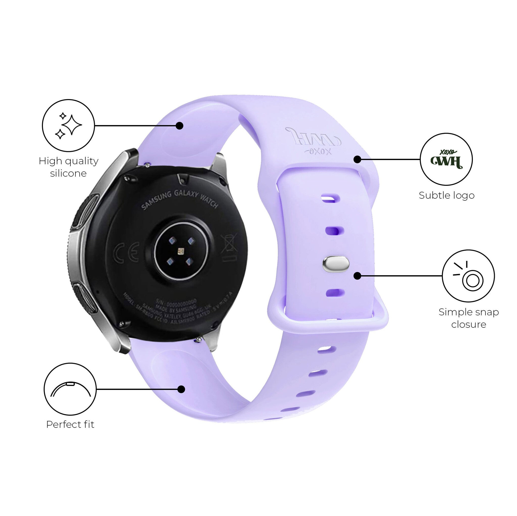 Correa silicona xoxo Wildhearts Samsung Galaxy Watch 6 - 40mm (lila)