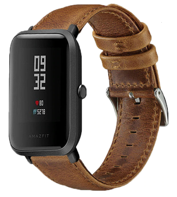 amazfit-bip-leren-bandje-bruin