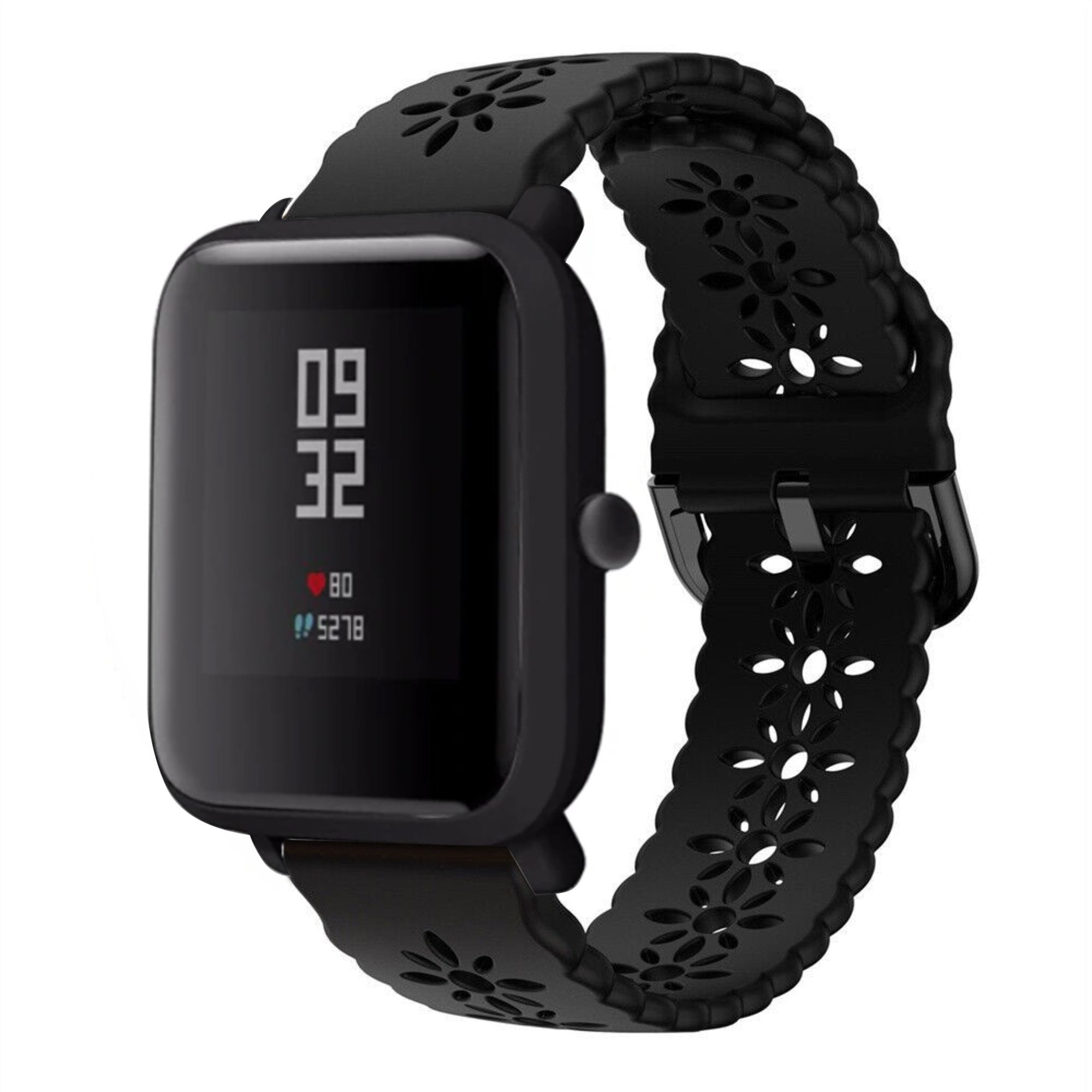 amazfit-bip-siliconen-bandje-patroon-zwart