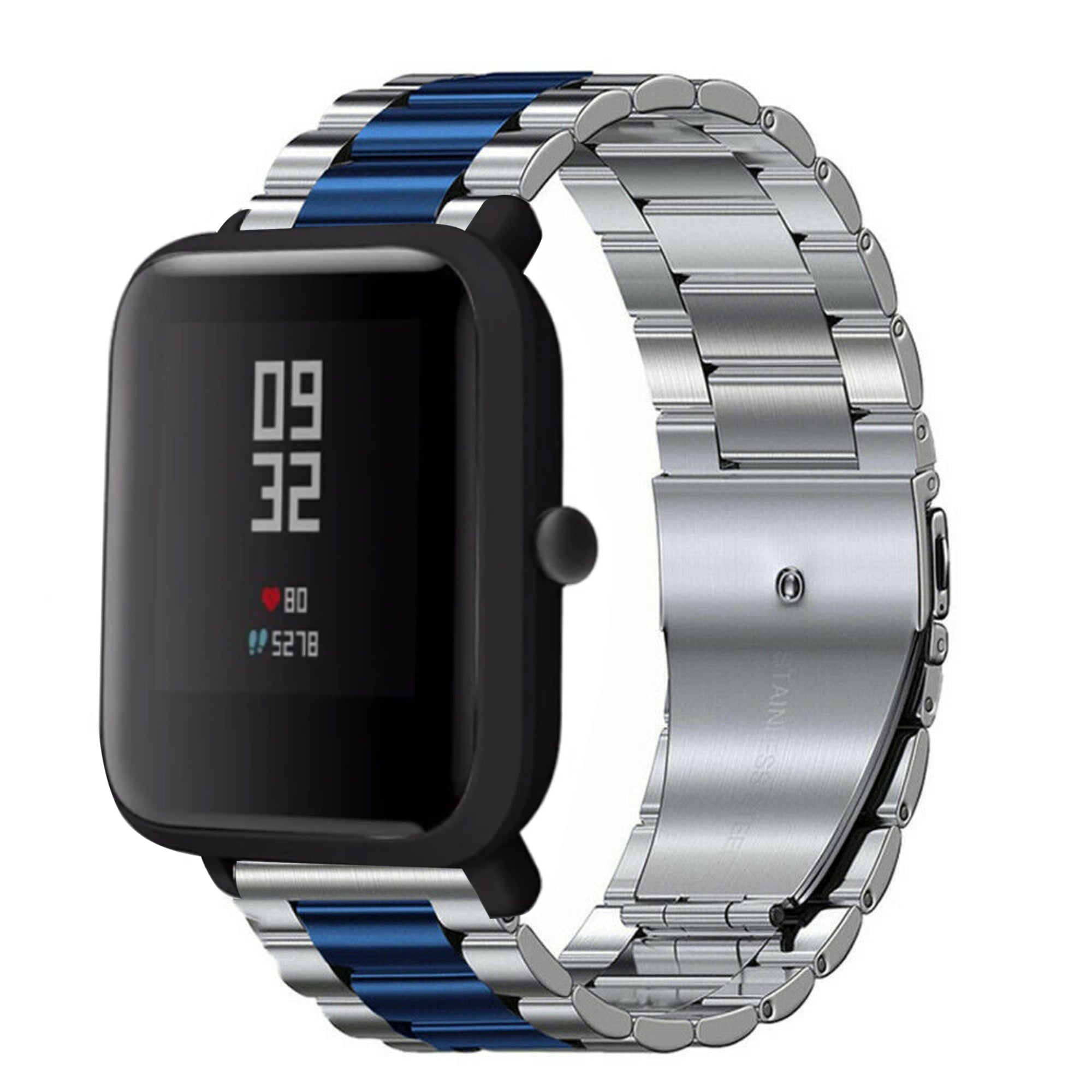 amazfit-bip-stalen-band-zilver-blauw