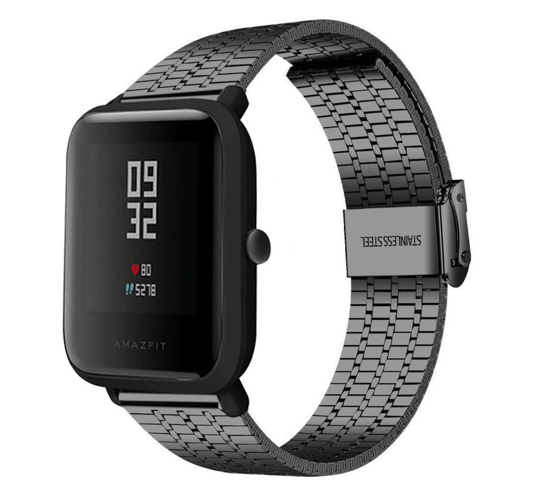 amazfit-bip-stalen-band-zwart