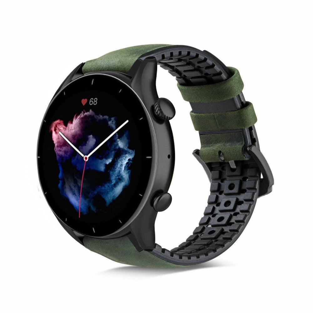 amazfit-gtr-3-siliconen-leren-bandje-groen