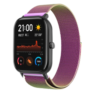 amazfit-gts-milanese-band-regenboog