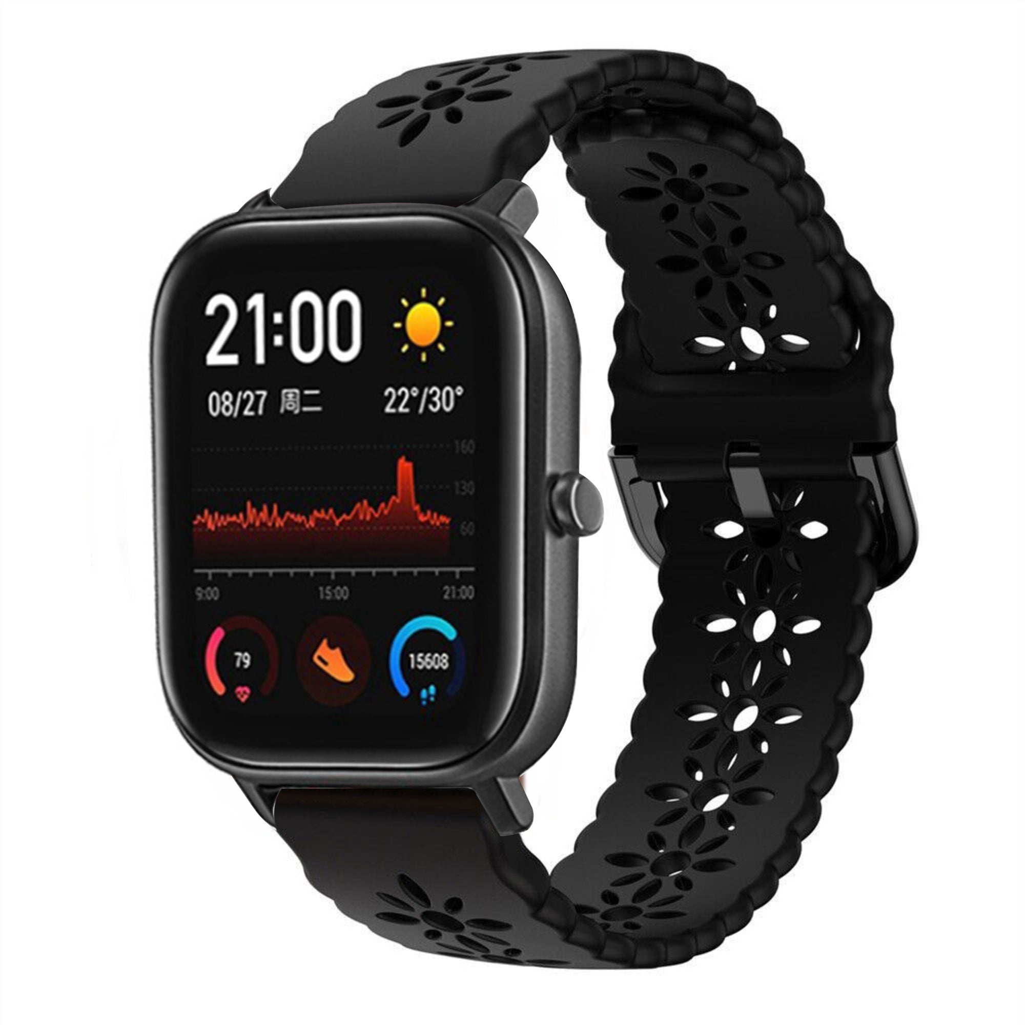 amazfit-gts-siliconen-bandje-patroon-zwart