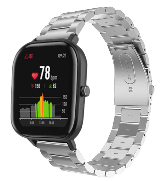 amazfit-gts-stalen-band-zilver