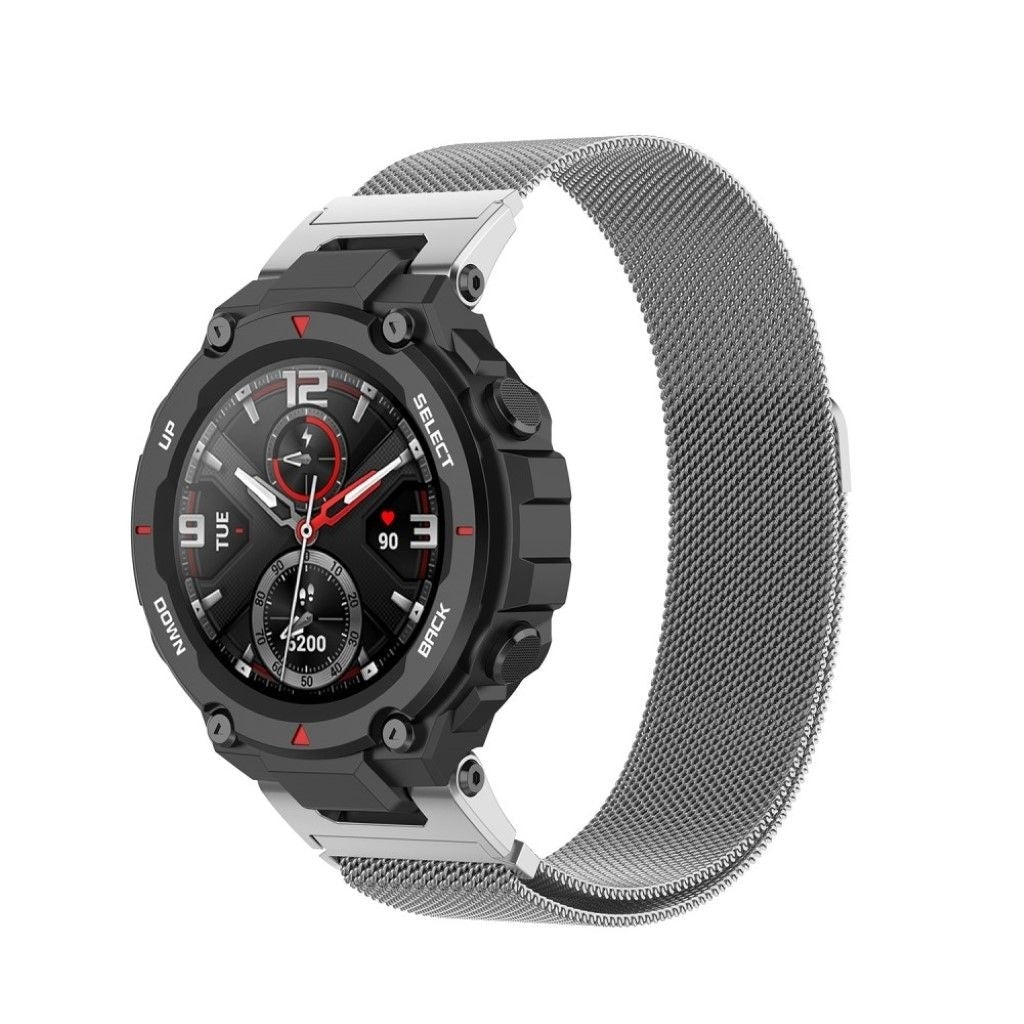 amazfit-t-rex-pro-milanese-armband-silber