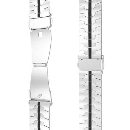 Amazfit GTS 2 steel iron band (zilver/zwart)