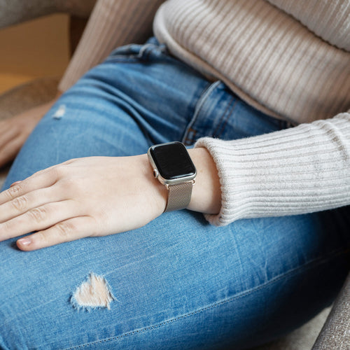 Correa milanesa Apple Watch Ultra (champán)