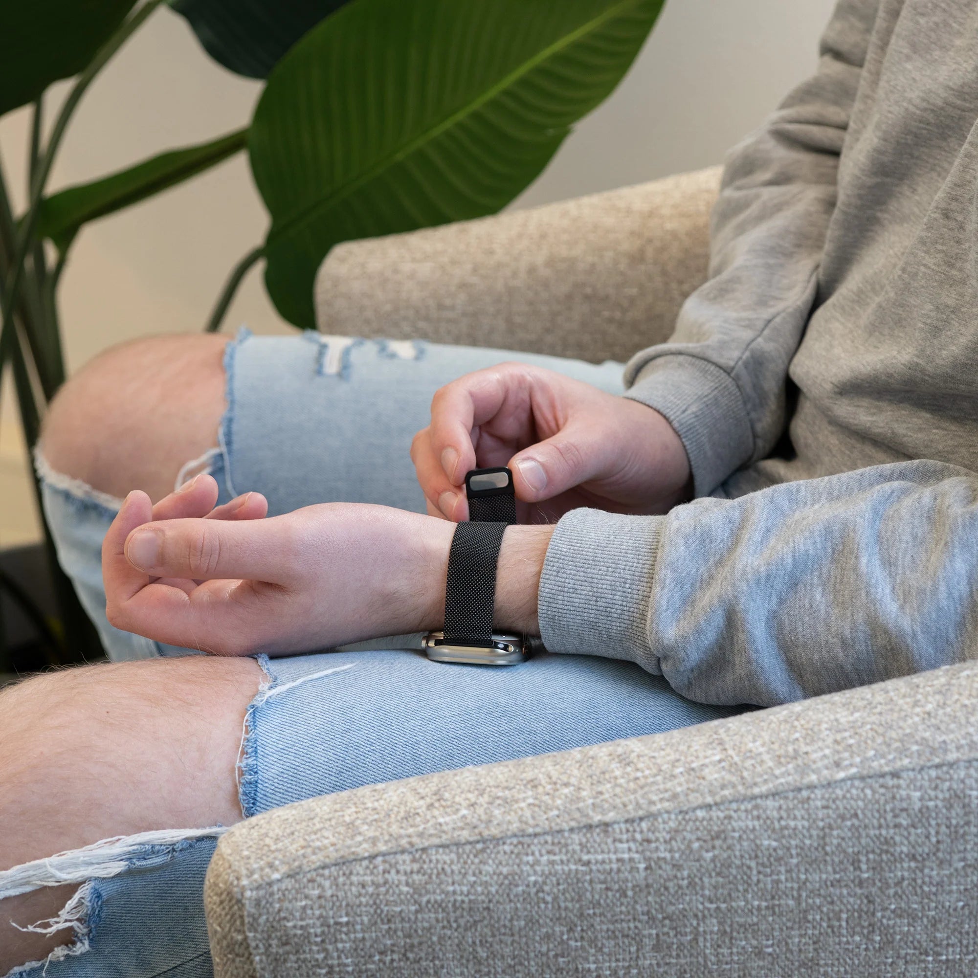 Correa Apple Watch Ultra milanesa (negro)
