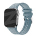 Bandz Apple Watch Silicone Strap With Leather Pattern (Grayblue)