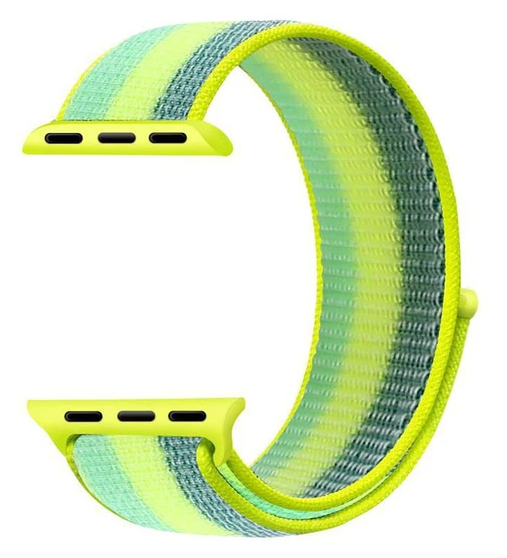 apple-watch-armband-nylon-grun-gelb