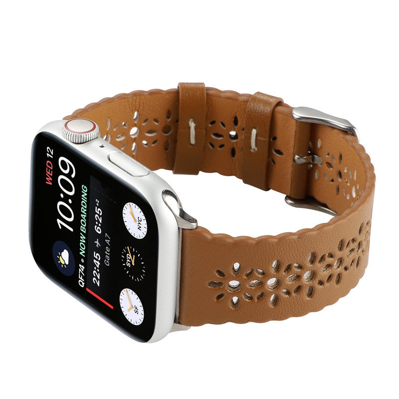 apple-watch-leren-band-patroon-bruin-3