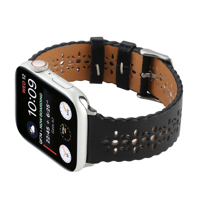 apple-watch-leren-band-patroon-zwart-2