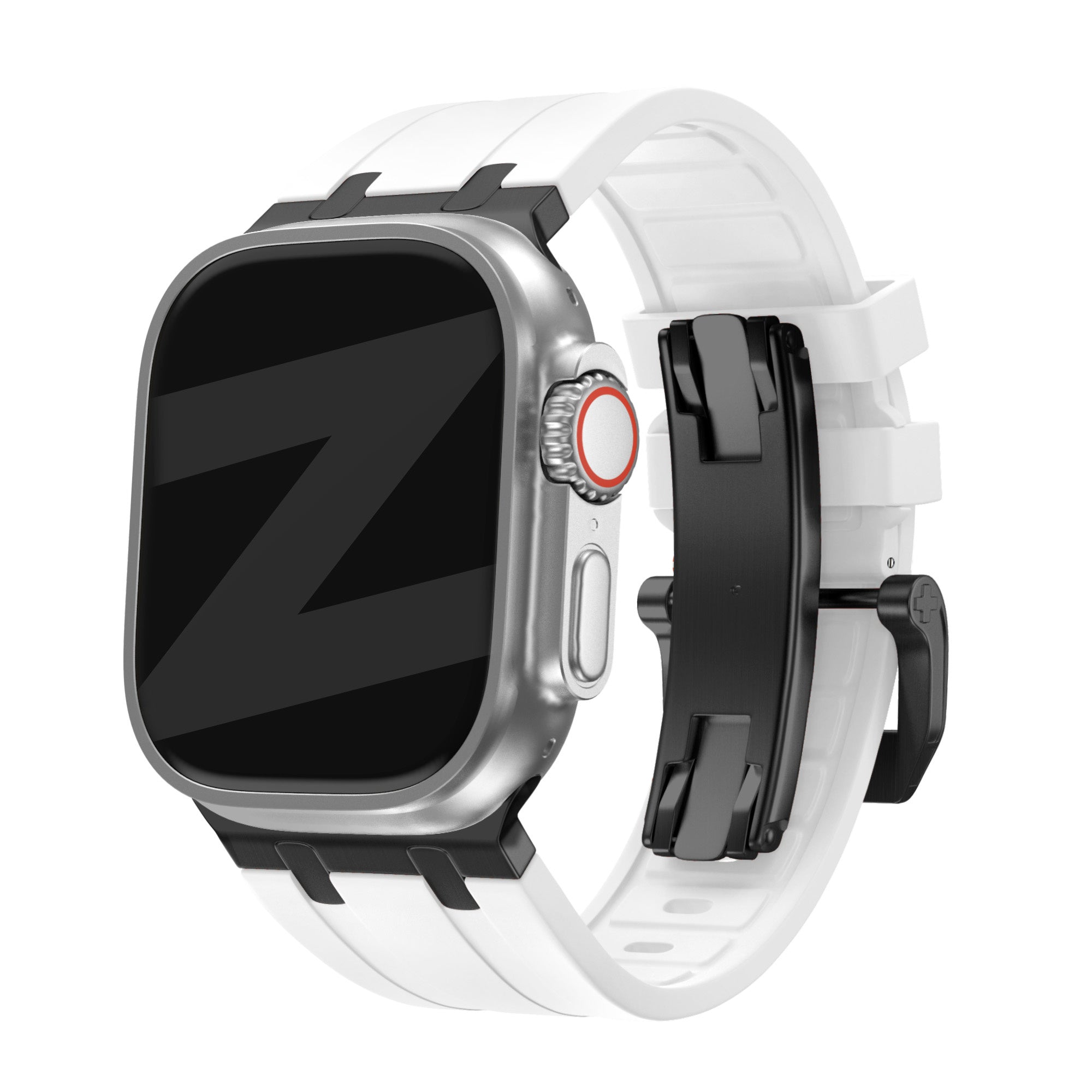 apple watch liquid wit-zwart