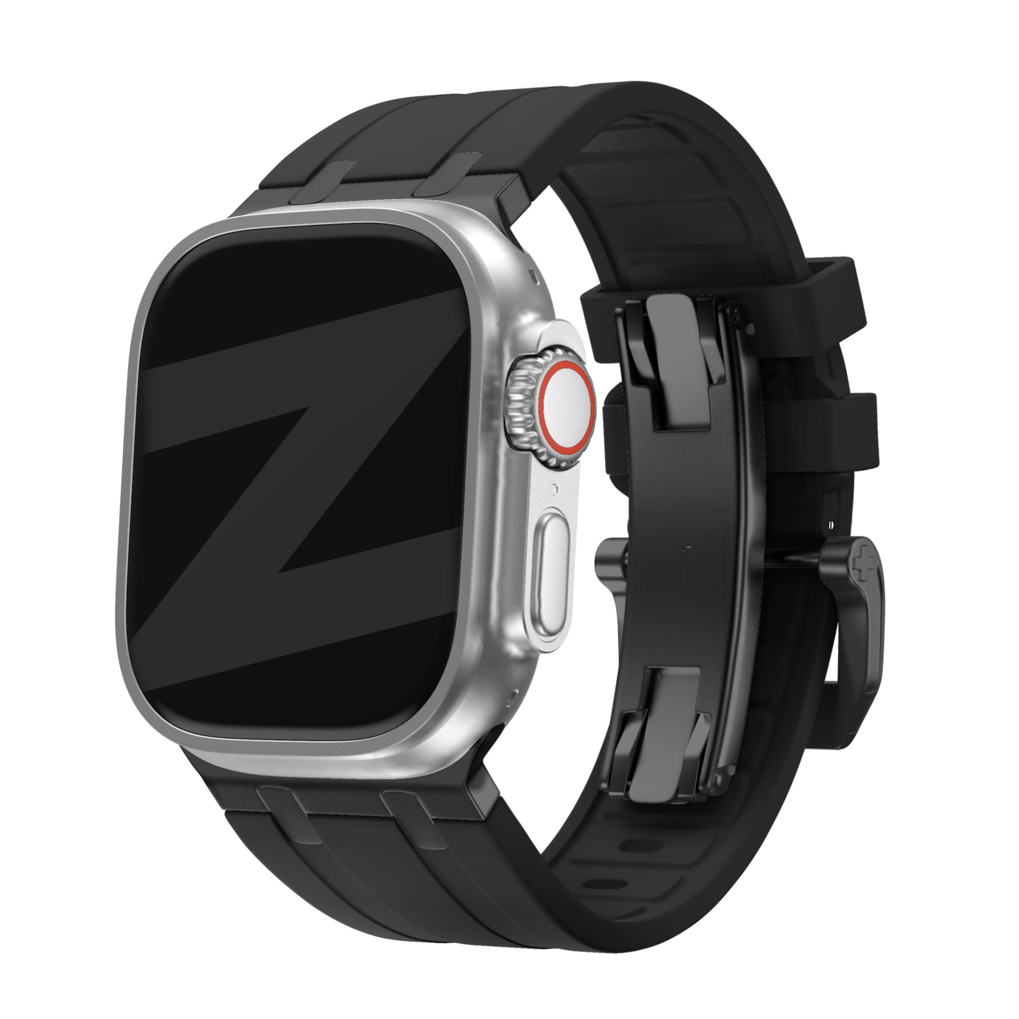 apple watch liquid zwart-zwart