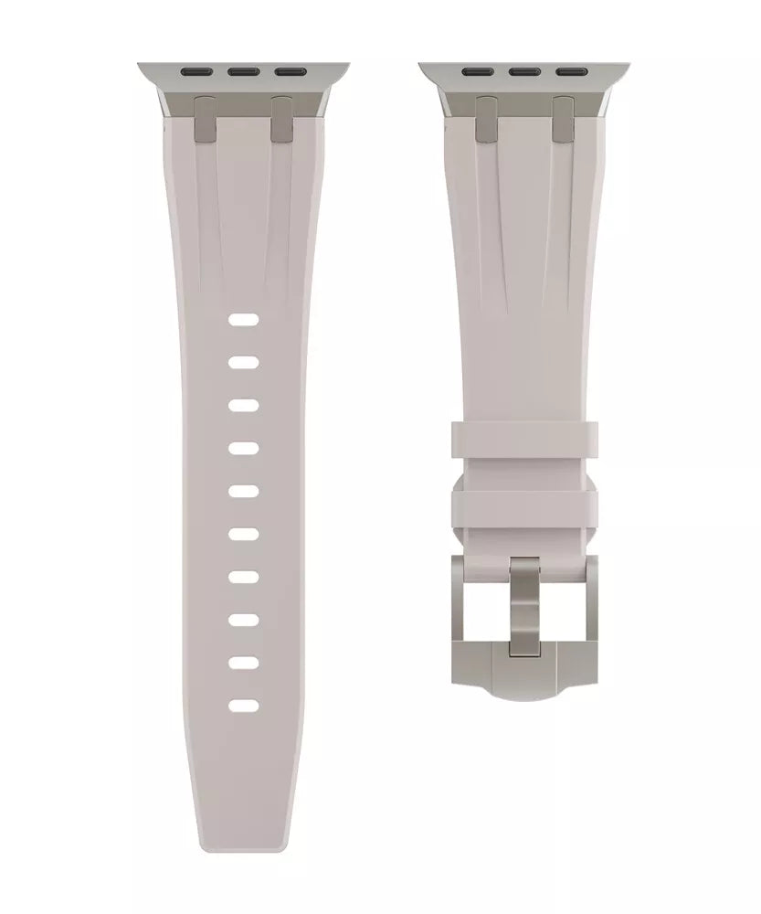 Apple Watch Luxus Liquid Silikonarmband (Polarstern mit Titanium)