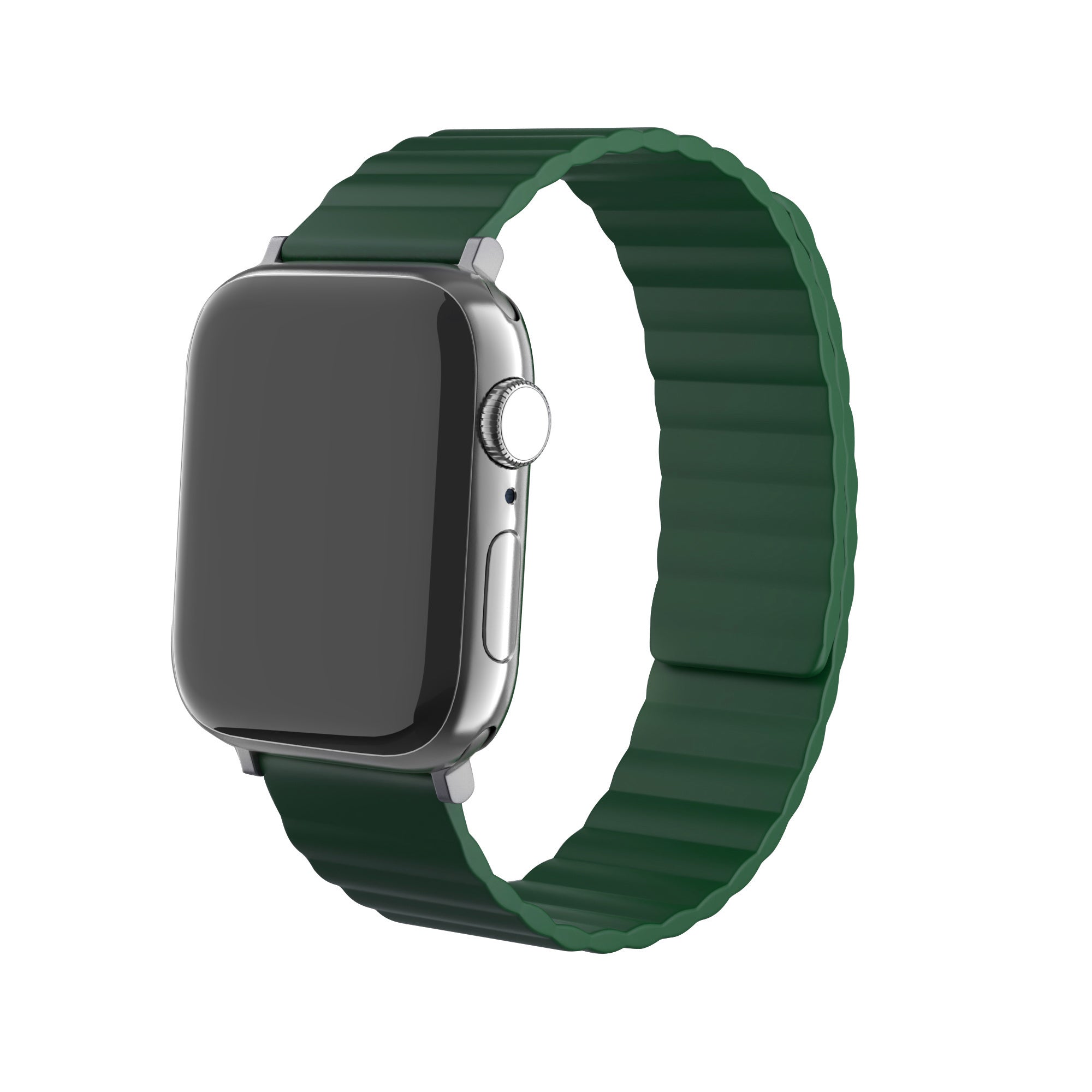 apple-watch-magnetisches-silikonarmband-gruen