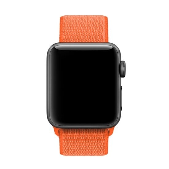 apple watch nylon band oranje 1