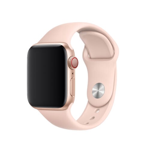 apple watch siliconen bandje pink sand