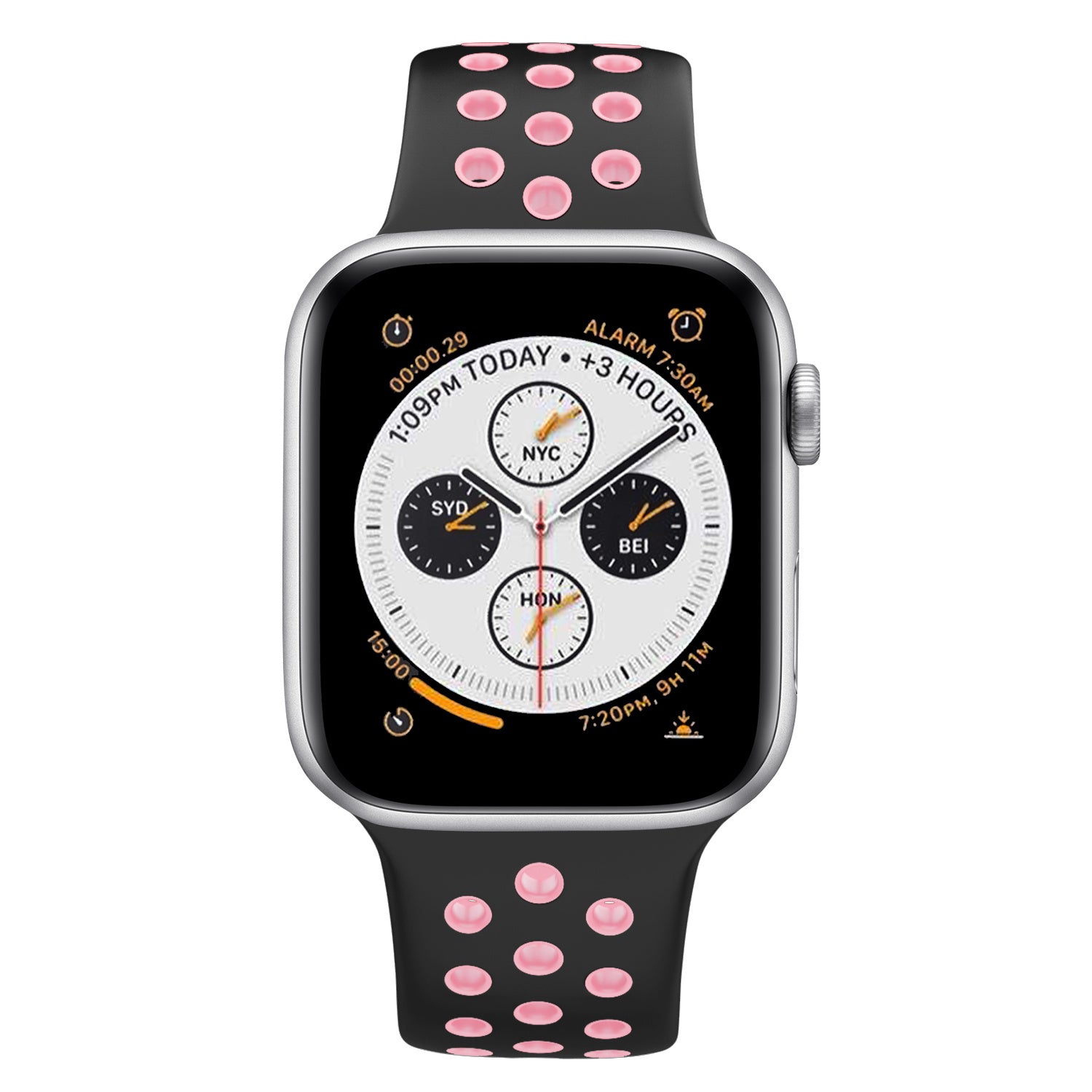 apple-watch-sport-bandje-zwart-roze-2