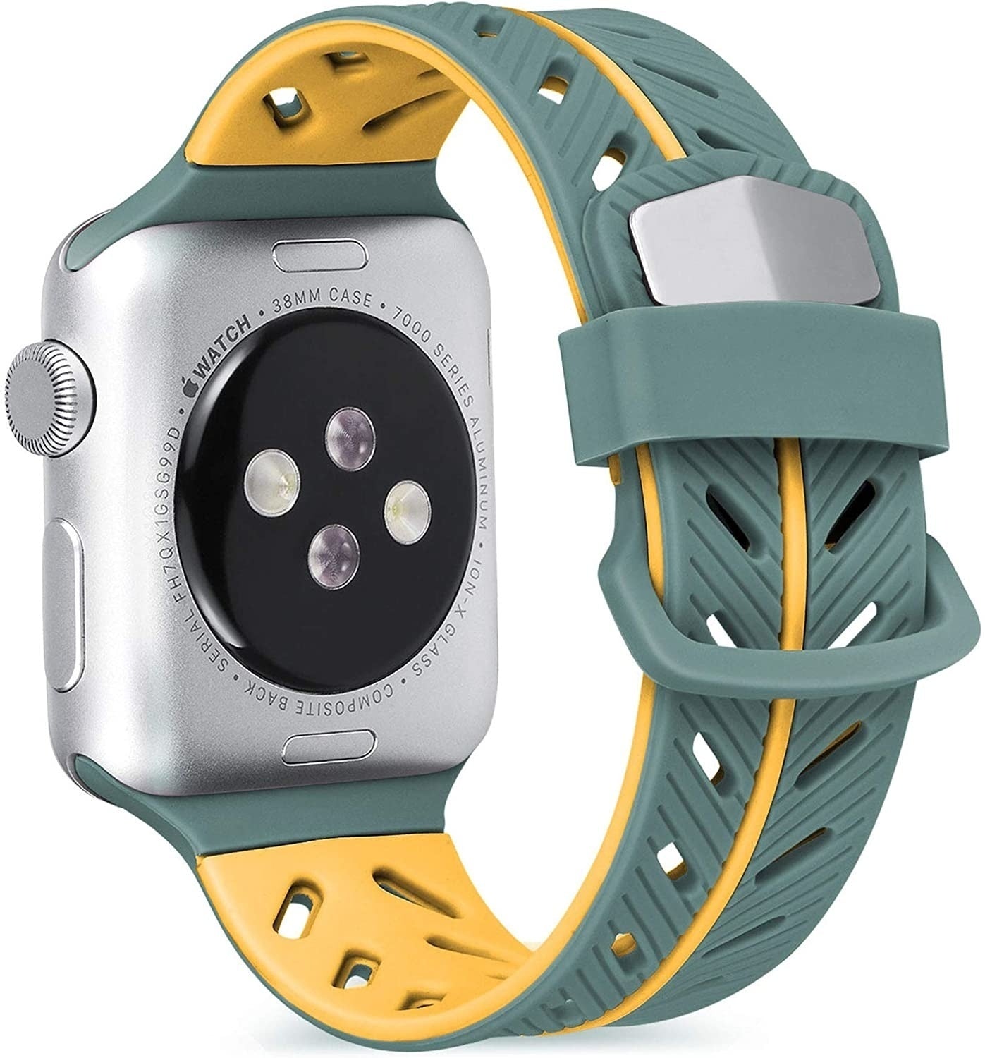 apple-watch-sport-gesp-band-groen-oranje