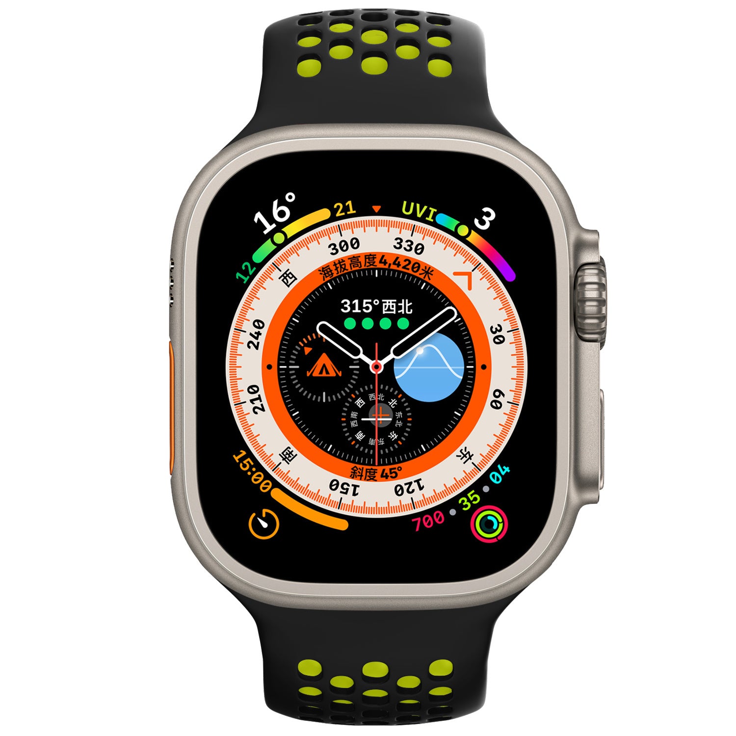 apple-watch-sport-gesp-bandje-zwart-geel-2