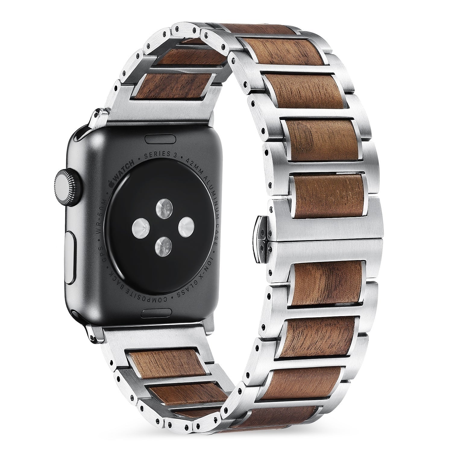 apple-watch-stalen-houten-bandje-zilver-1