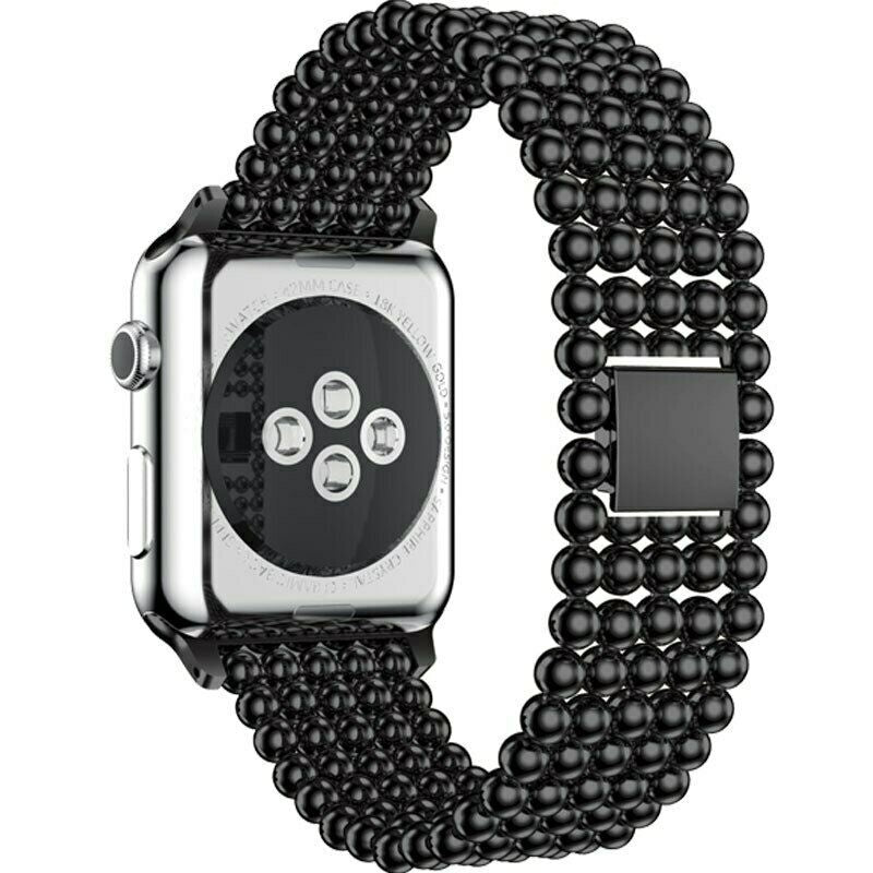 apple-watch-stalen-kralen-band-zwart-1