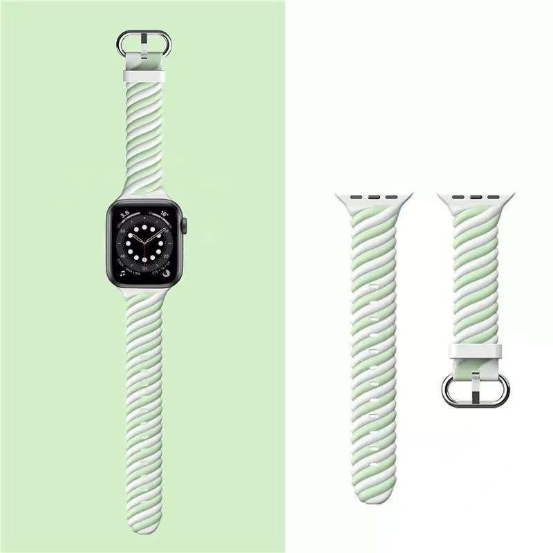 apple-watch-twisted-siliconen-bandje-wit-groen-1