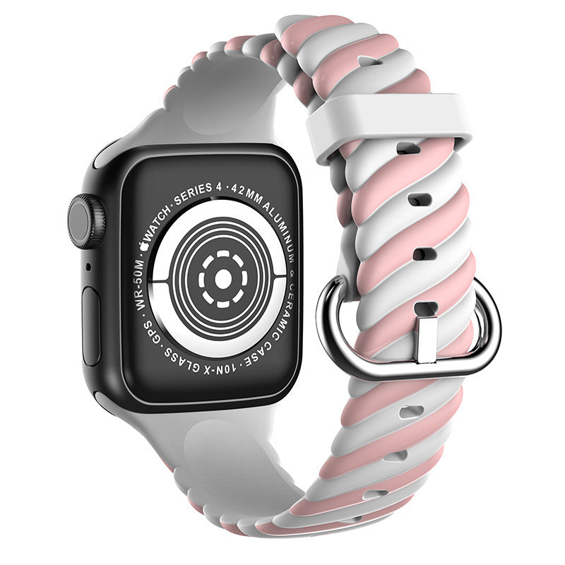 apple-watch-twisted-siliconen-bandje-wit-roze