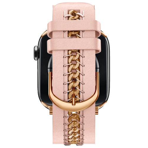 Bandz Bracelet cuir 'Chains' Apple Watch (rose)