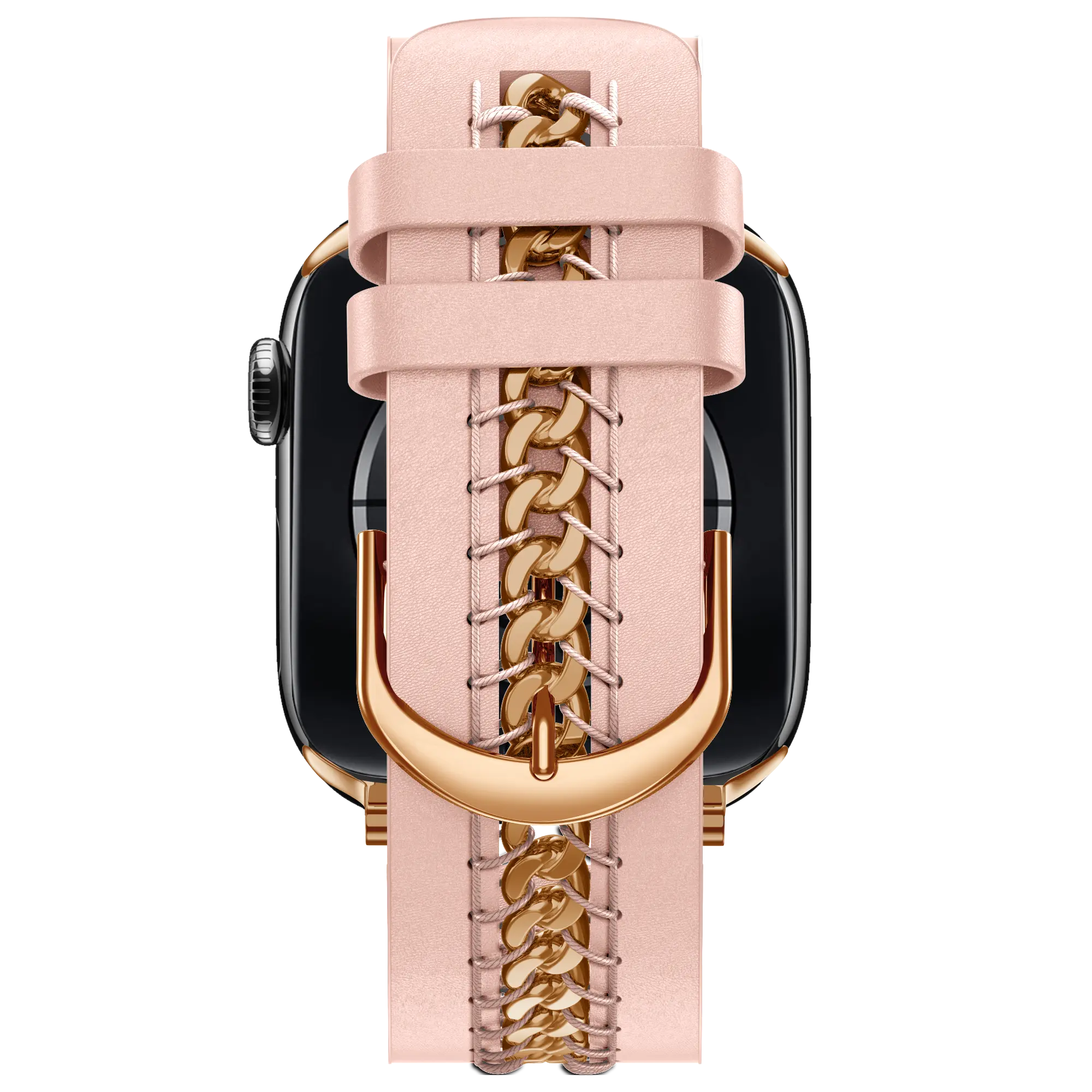 Bandz Bracelet cuir 'Chains' Apple Watch (rose)